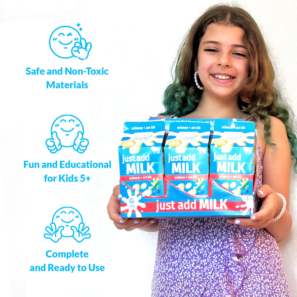 Just Add Milk | Colorful STEAM Science Kit for Kids