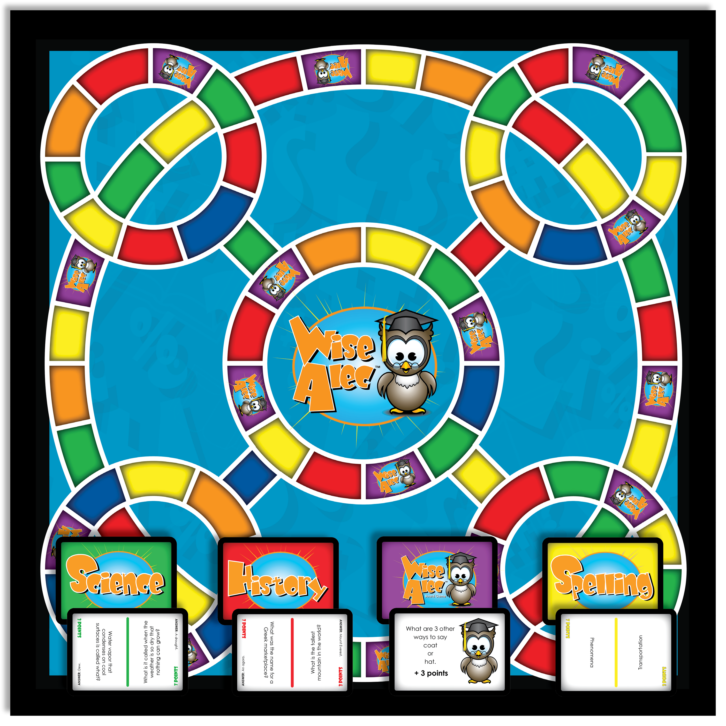 Wise Alec Family Trivia STEM Educational Board Game