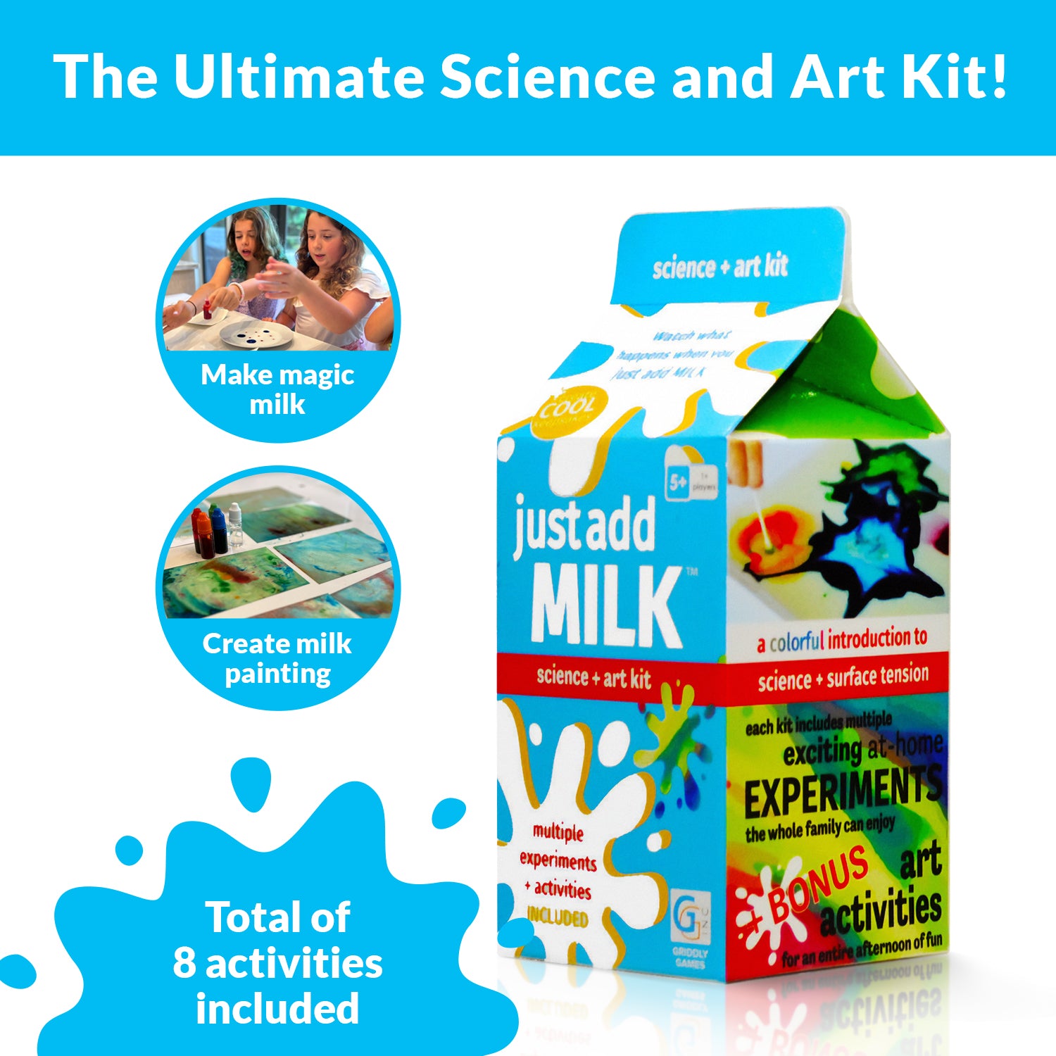 Just Add Milk | Colorful STEAM Science Kit for Kids