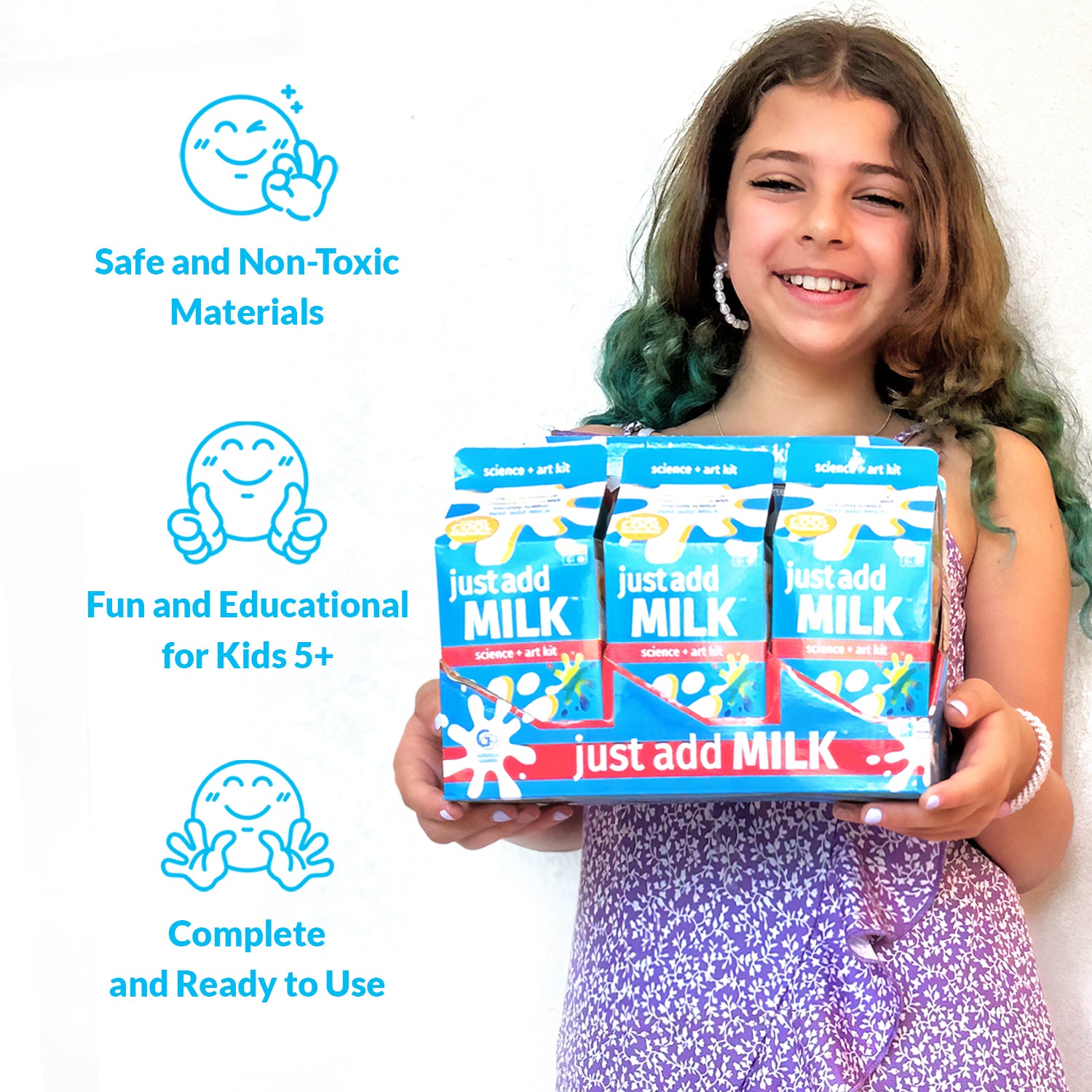 Just Add Milk | Colorful STEAM Science Kit for Kids