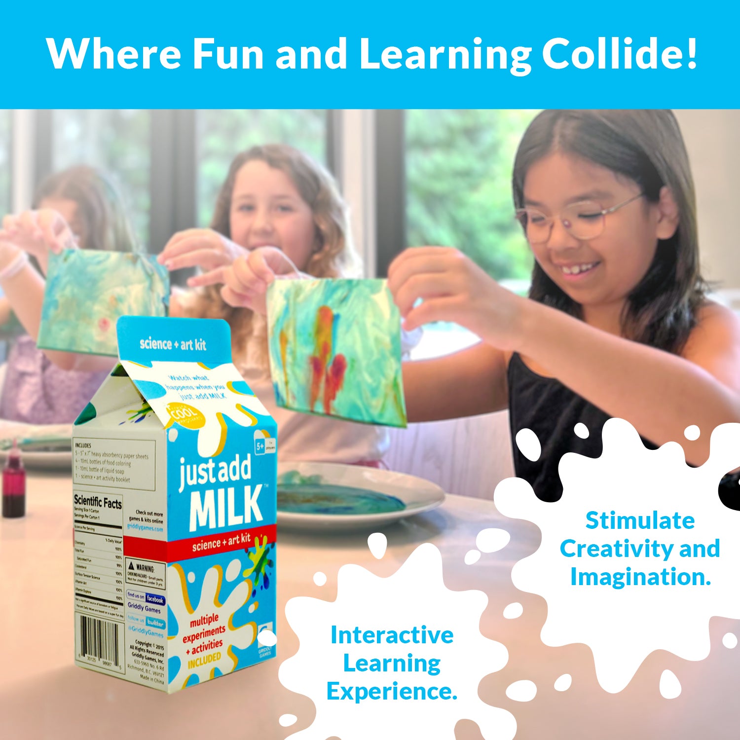 Just Add Milk | Colorful STEAM Science Kit for Kids