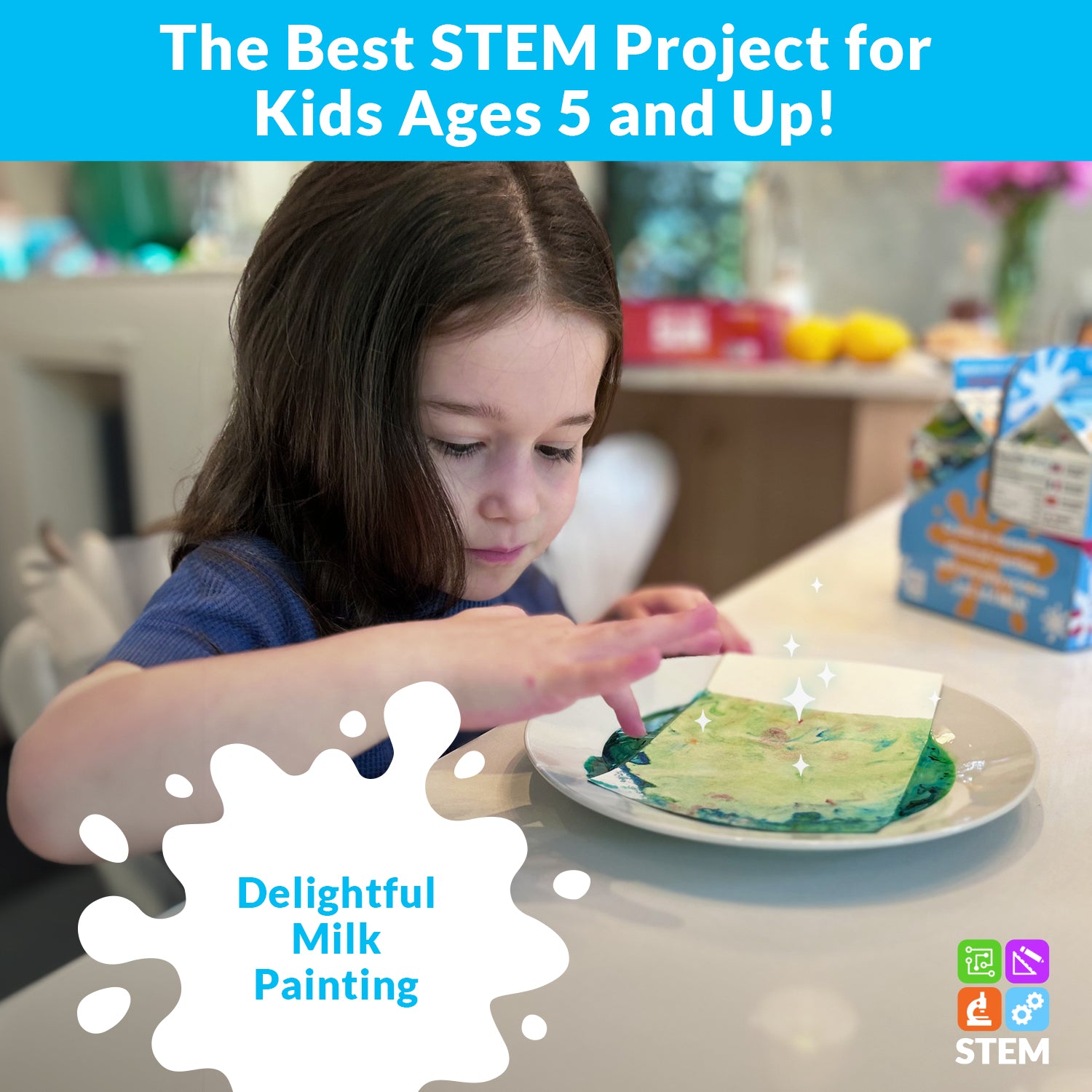 Just Add Milk | Colorful STEAM Science Kit for Kids